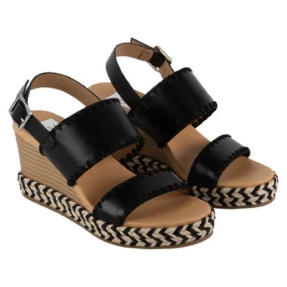 Dolce Vita Shoes - Dolce Vita Black and Tan Wedge Sandals